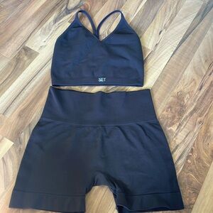 Set Active Brown Activewear Set